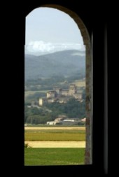 Ciato veduta sulle colline da appartamento ospiti.